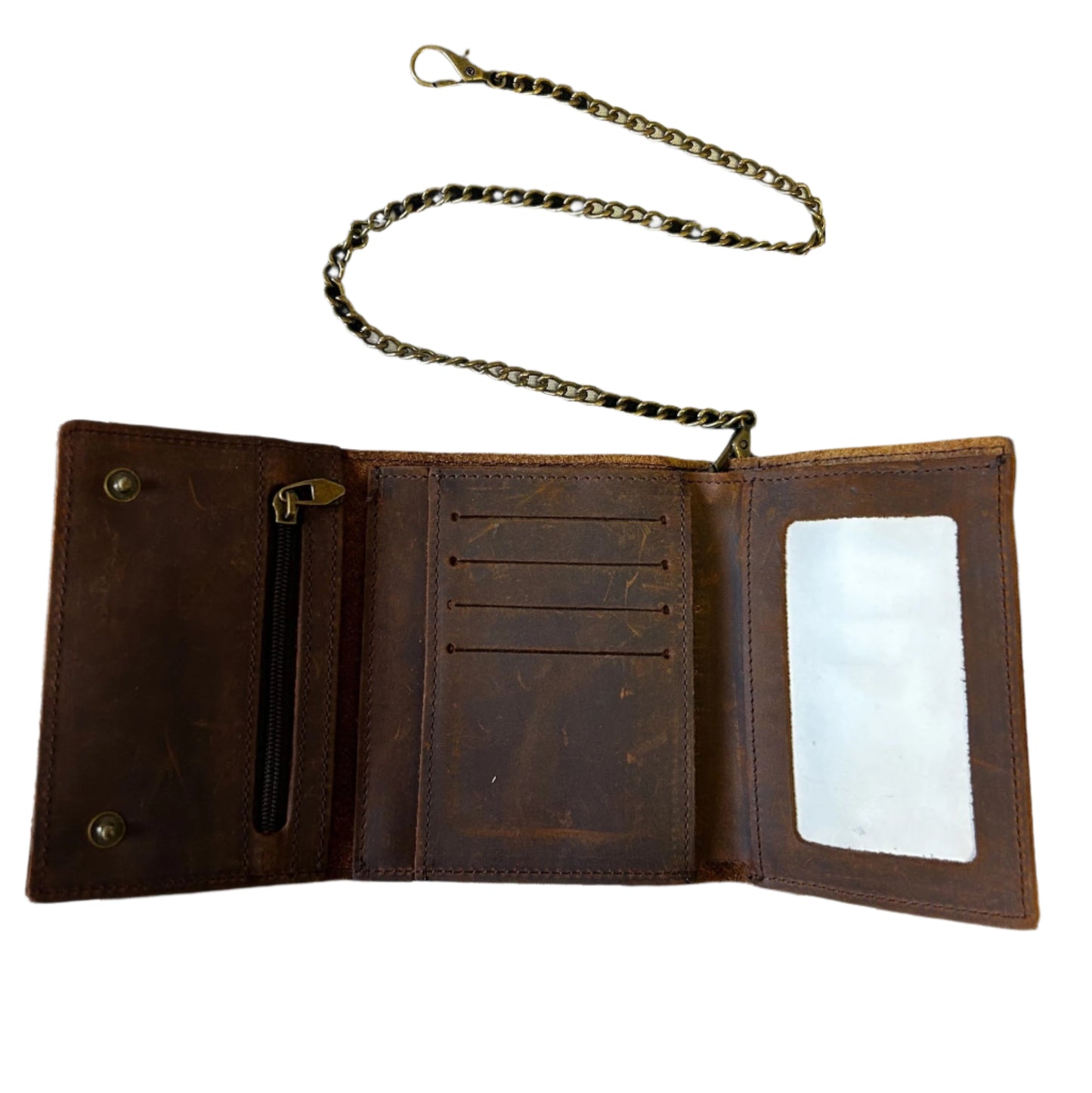 Leather Wallet - With Chain