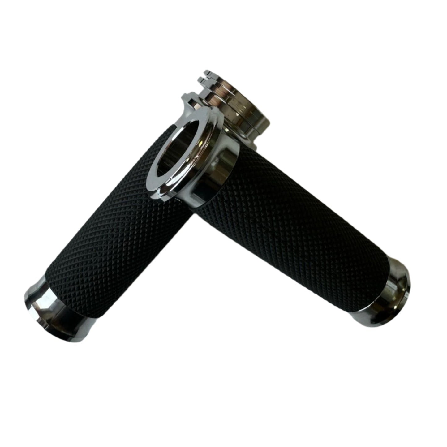 Chopper Style Metallic Handle Bar Grips