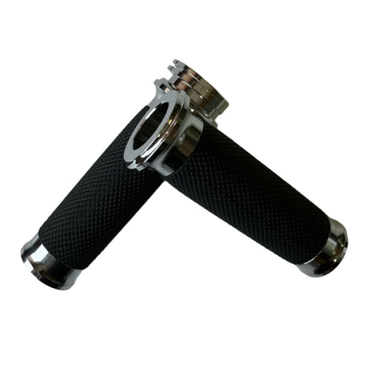 Chopper Style Metallic Handle Bar Grips