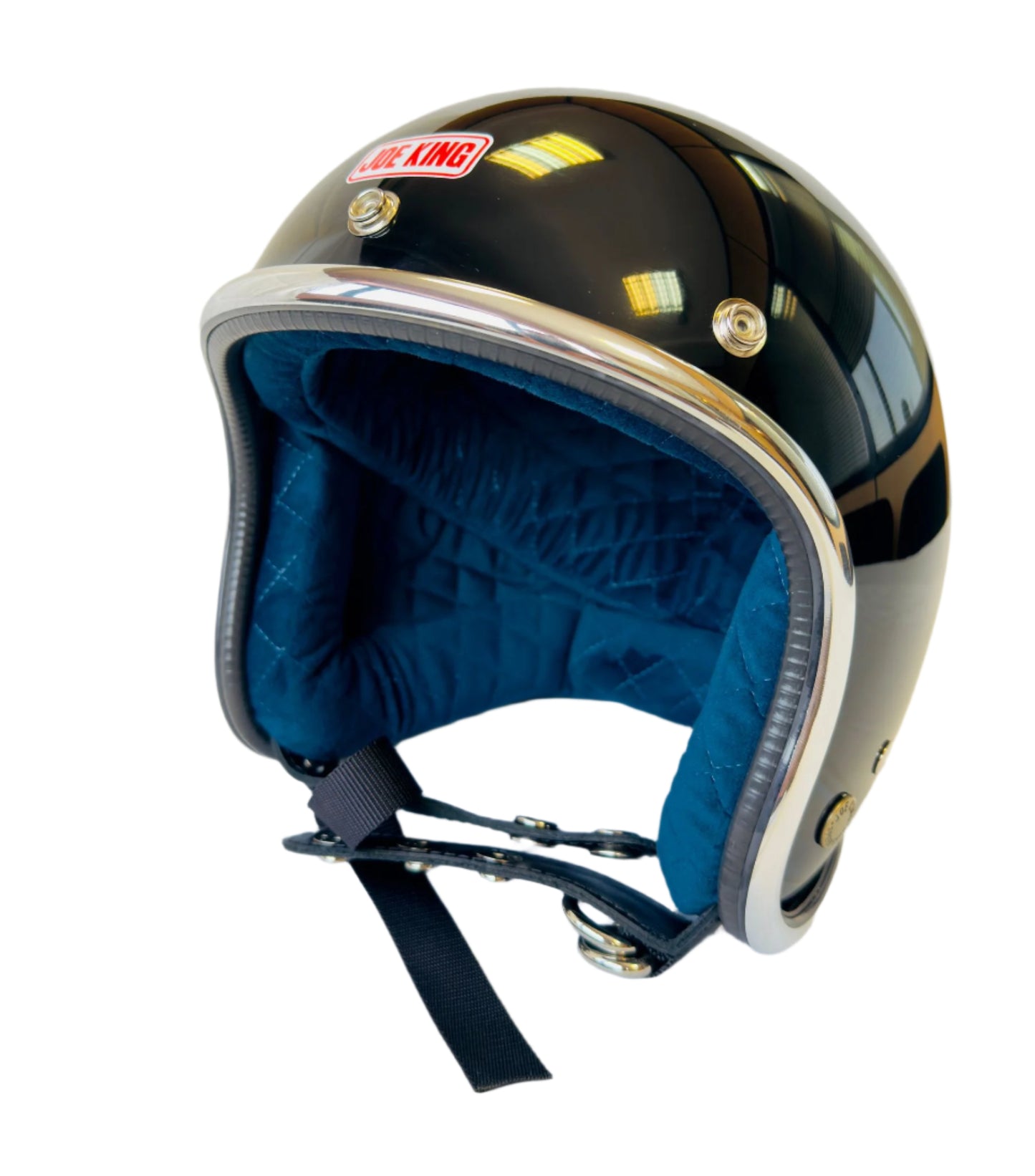 Joe King Helmet - Gloss Black / Blue - XL
