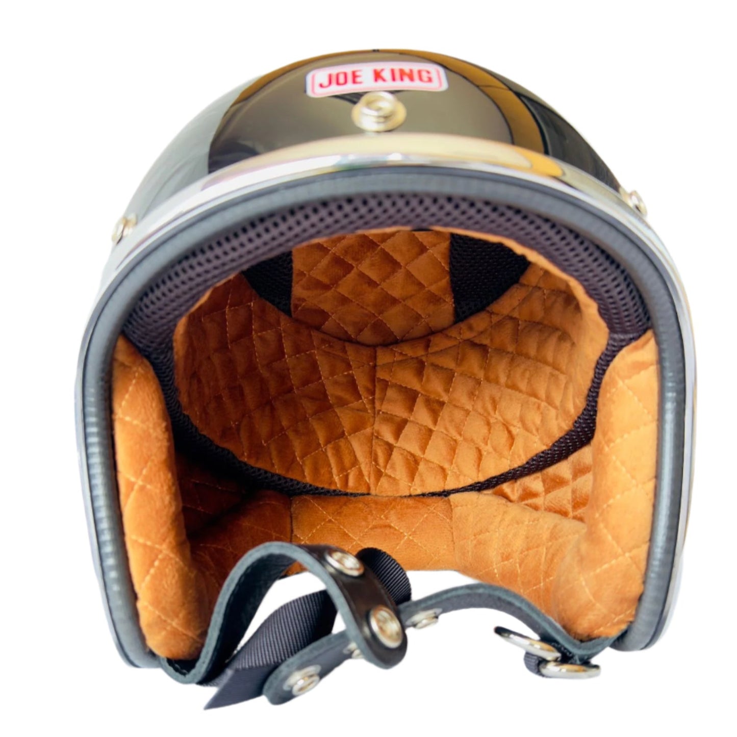 Joe King Helmet - Gloss Black / Brown