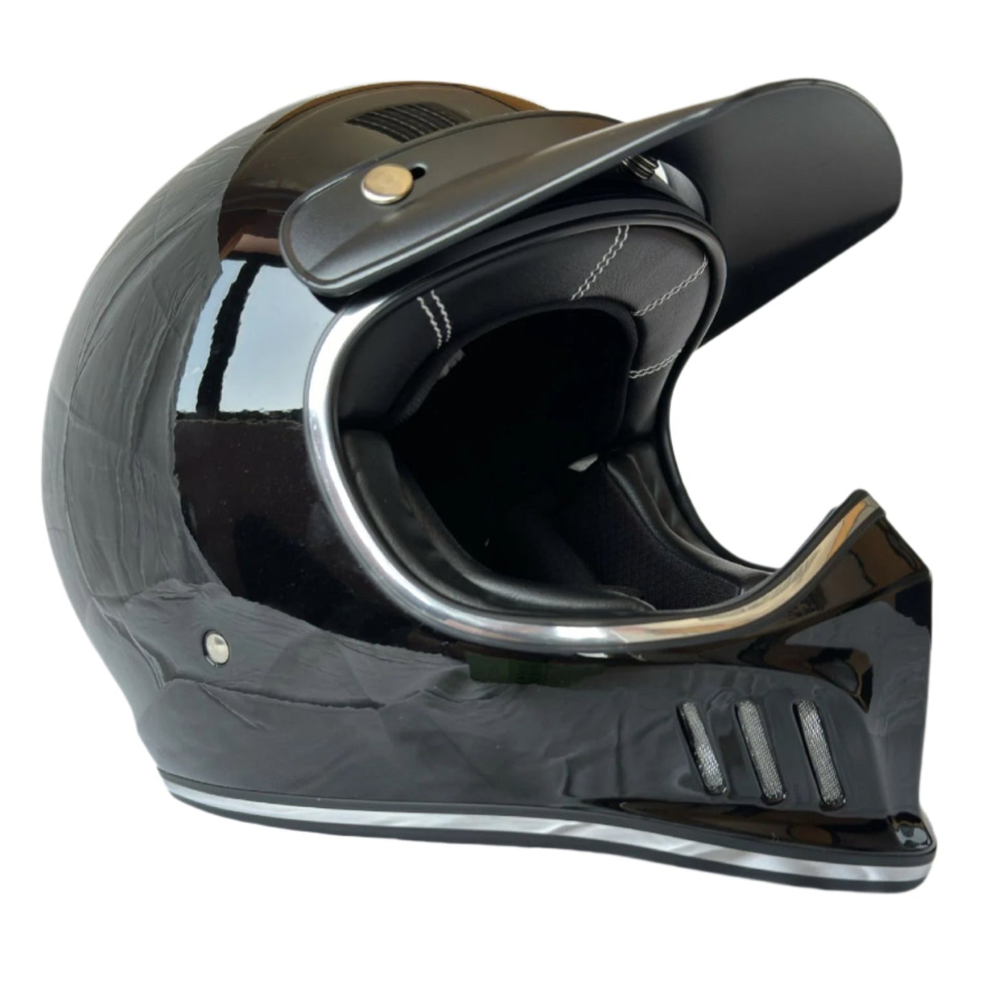 Gloss Black Full Face Motorcycle Helmet
