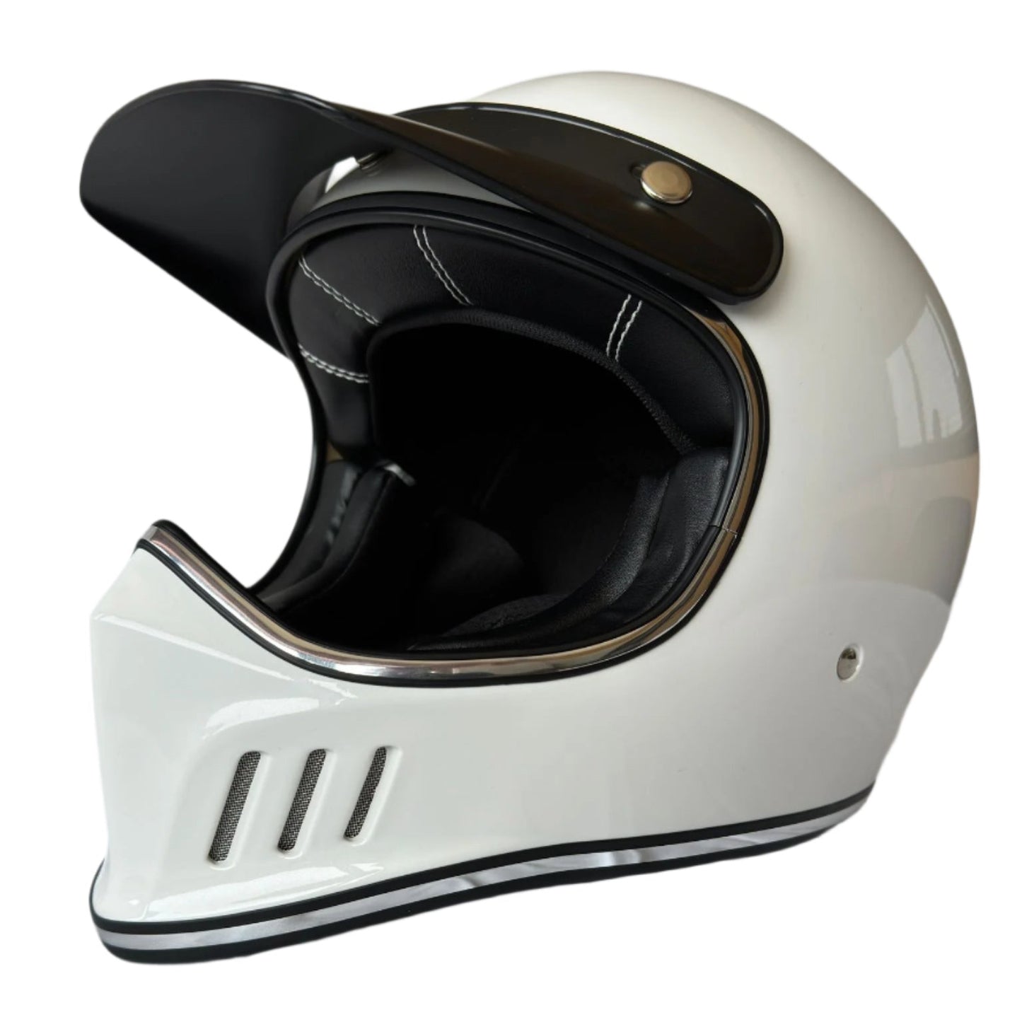 Gloss White Full Face Motorcycle Helmet