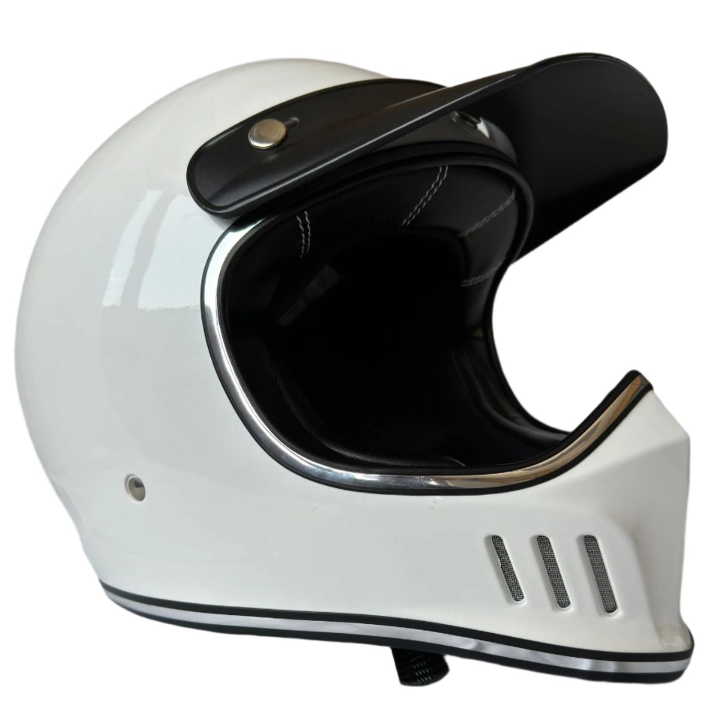 Gloss White Full Face Motorcycle Helmet