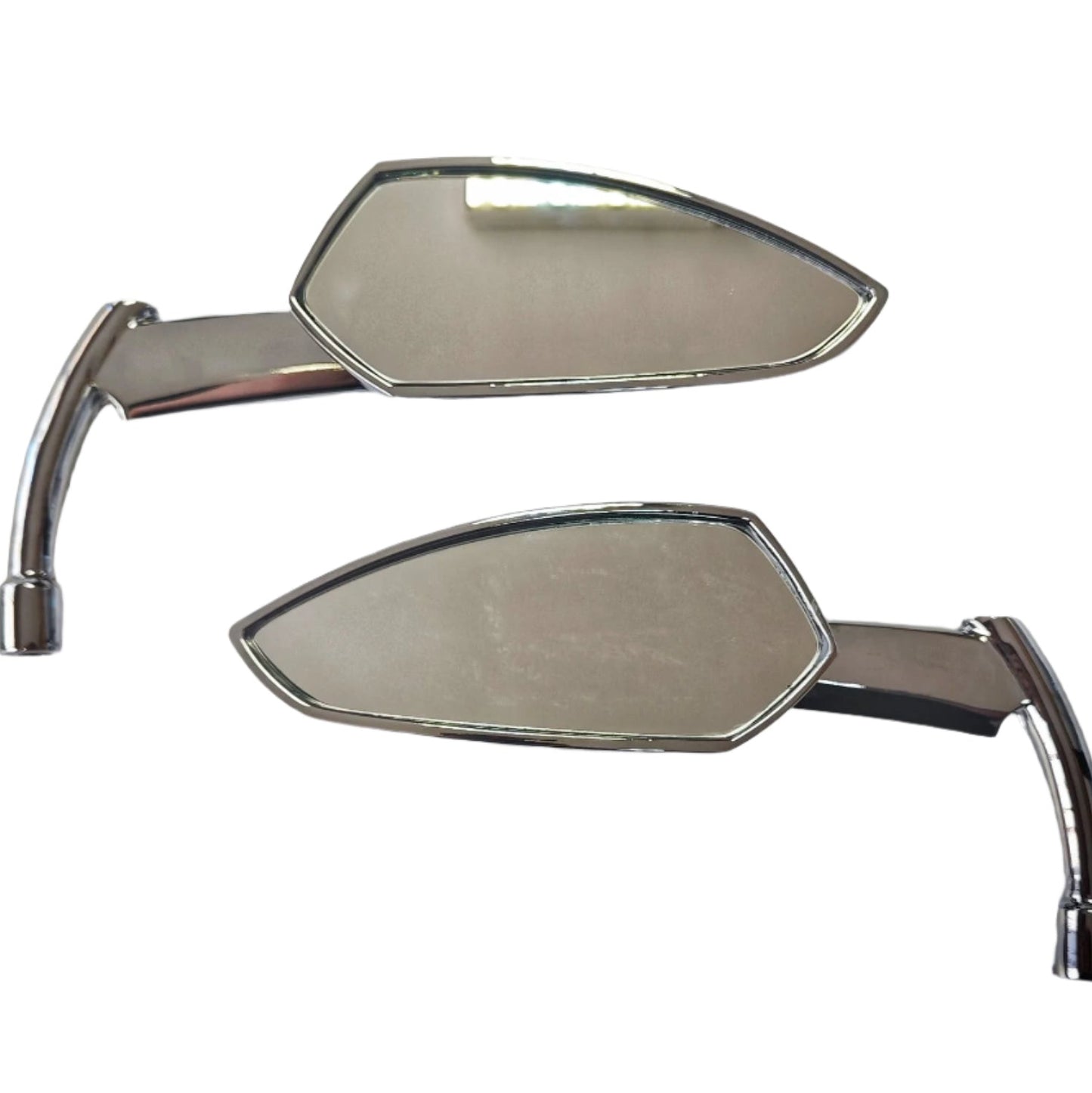 Retro Bullet Chrome Wing Mirrors for Harley Davidson