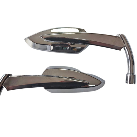 Retro Bullet Chrome Wing Mirrors for Harley Davidson