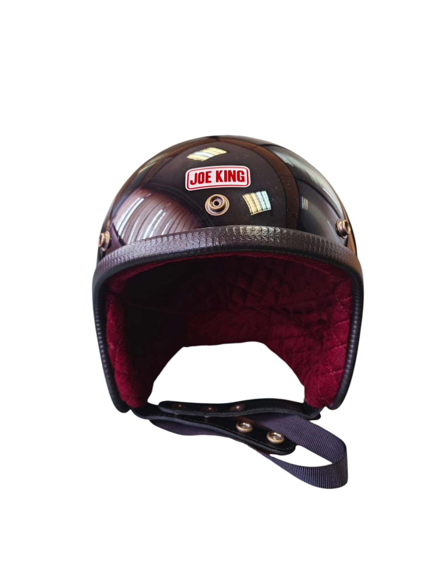 Joe King Helmet - Gloss Black / Red - XXL