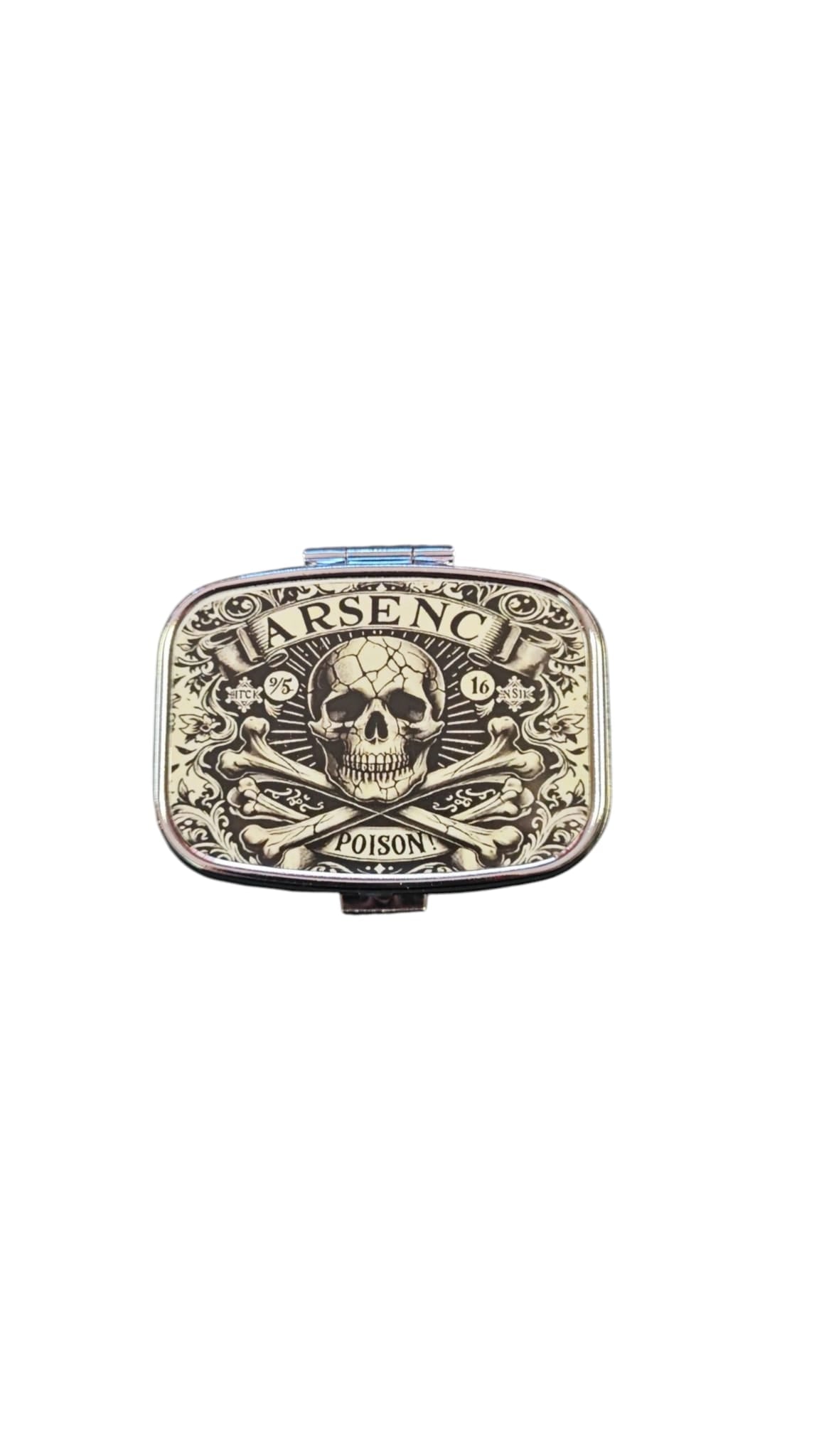 Skull and cross bones snuff box