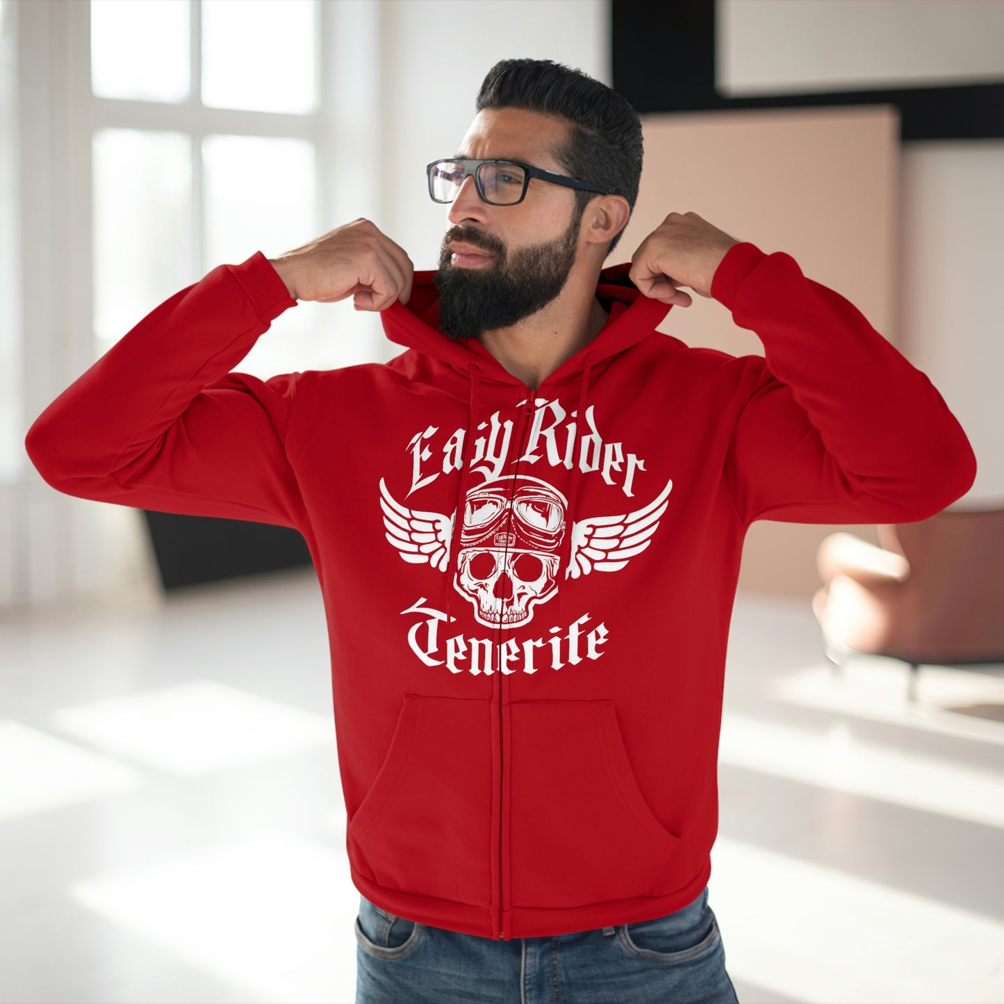 Easy Rider Tenerife - Unisex Hooded Zip Sweatshirt