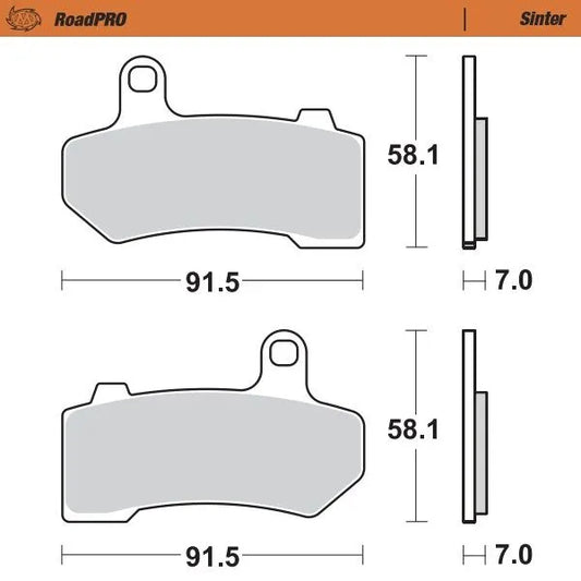 MOTO-MASTER ROADPRO SINDER BRAKE PAD REAR