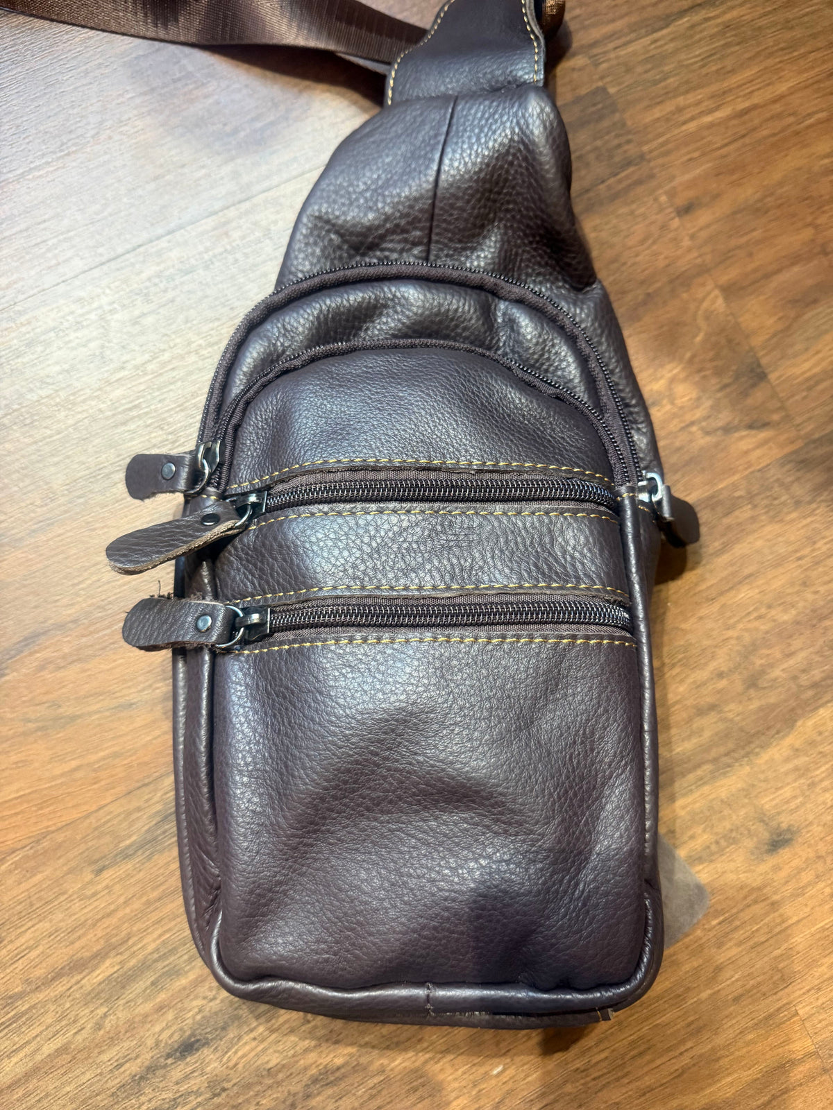 Handmade Leather Hip Bag – Classic Dark Brown