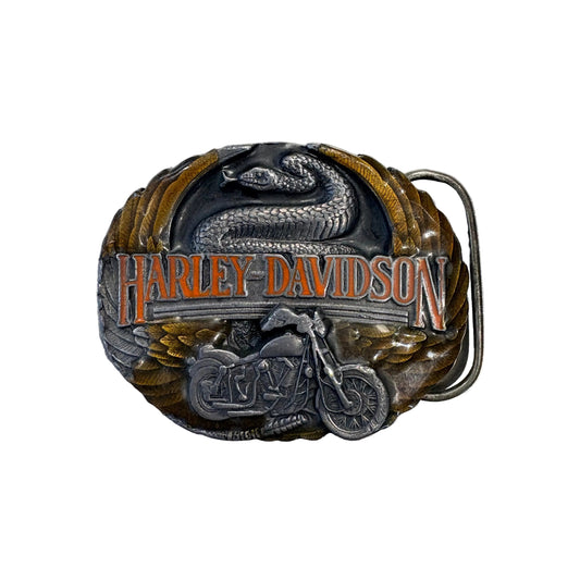Vintage Harley Davidson Belt Buckle - Snake