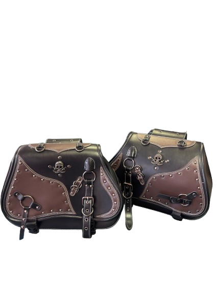 Saddle Bags Design Black and Brown