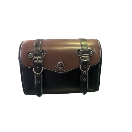 Side Bags Brown on Black
