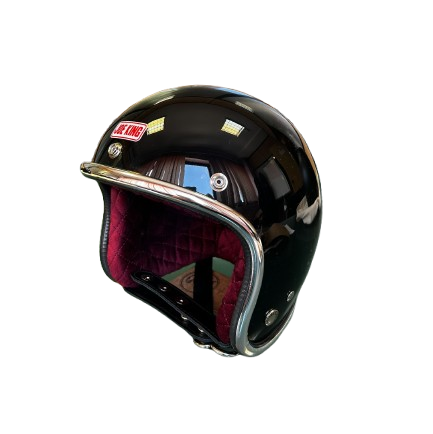 Joe King Helmet - Gloss Black / Red L