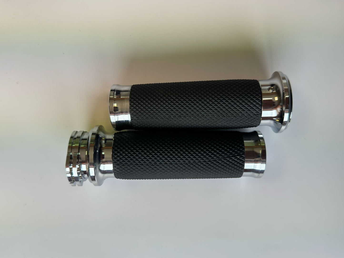 Chopper Style Metallic Handle Bar Grips