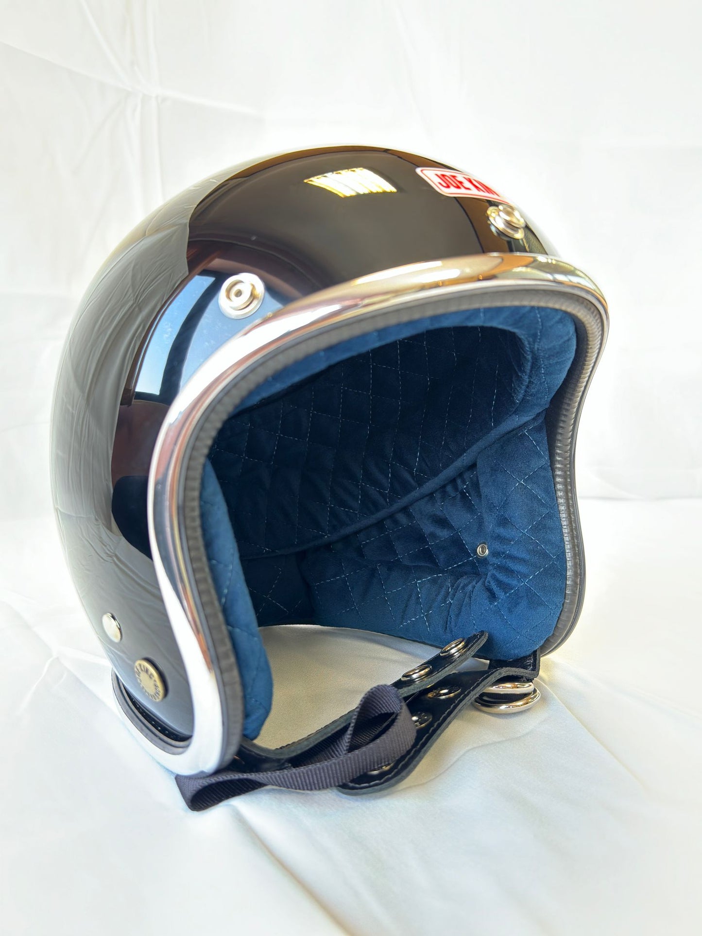 Joe King Helmet - Gloss Black / Royal Blue