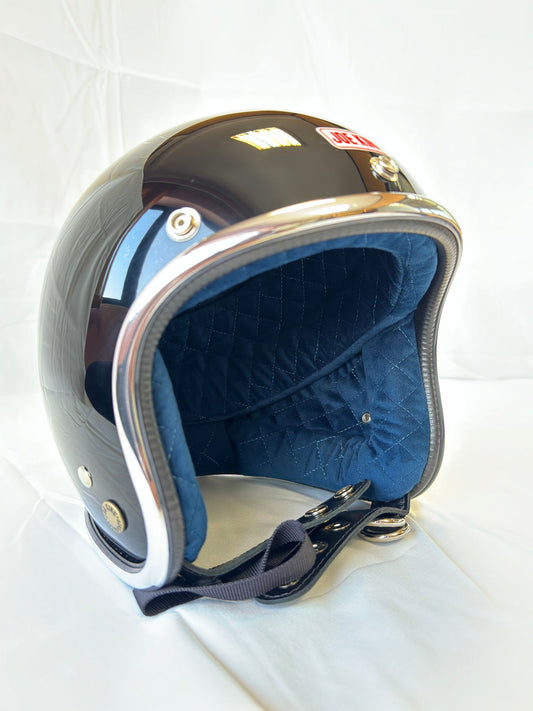 Joe King Helmet - Gloss Black / Royal Blue