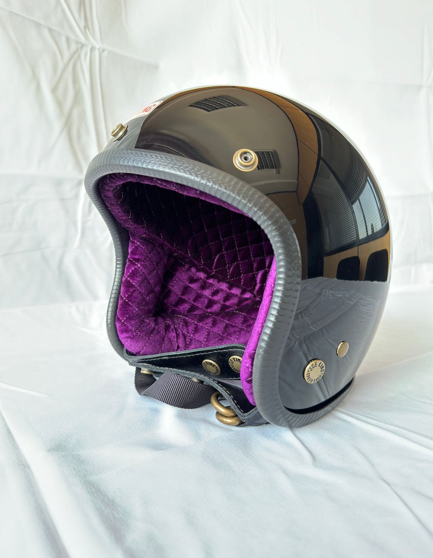 Joe King Helmet - Gloss Black / Violet