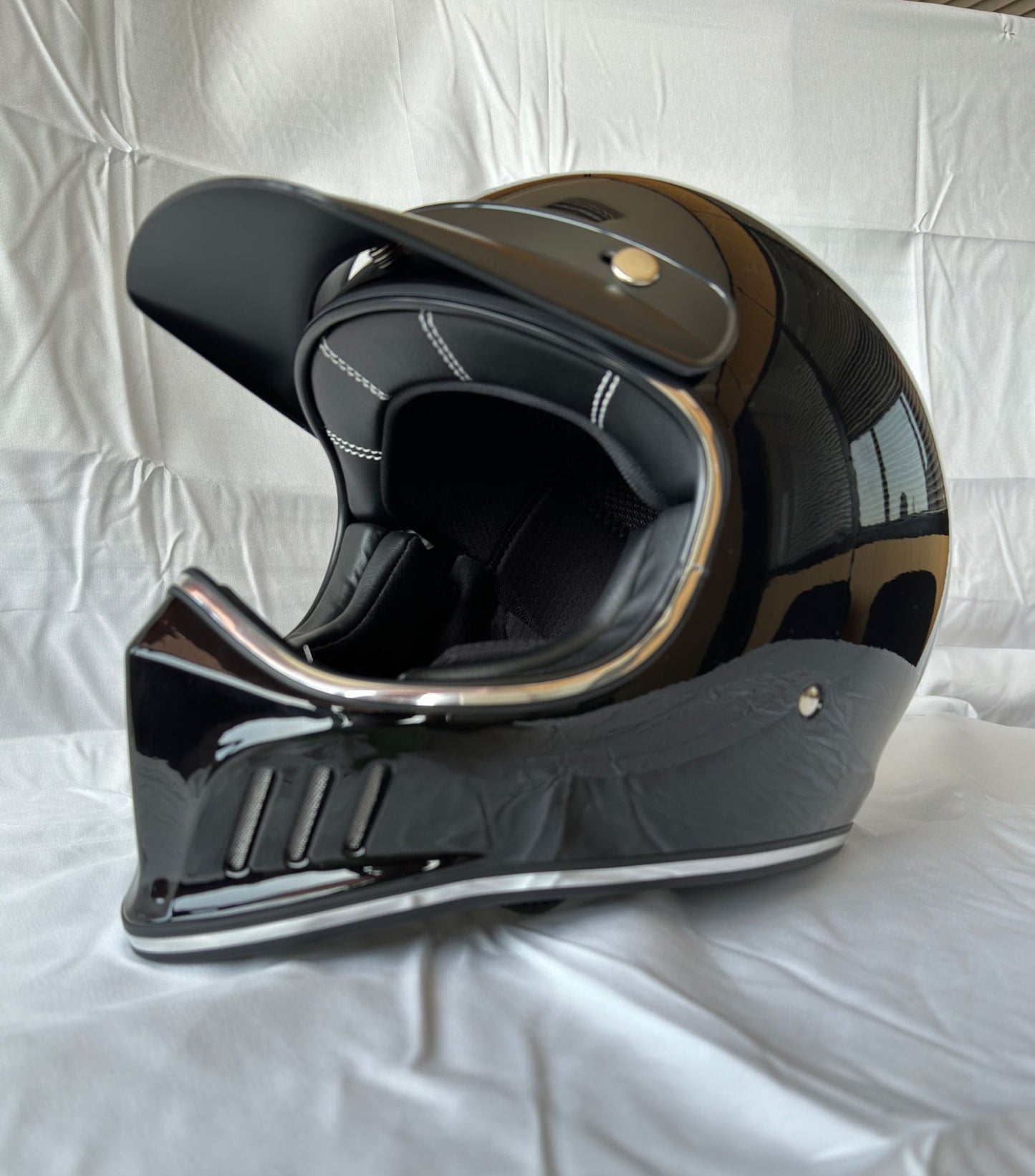 Gloss Black Full Face Motorcycle Helmet