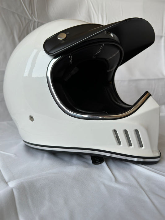 Gloss White Full Face Motorcycle Helmet