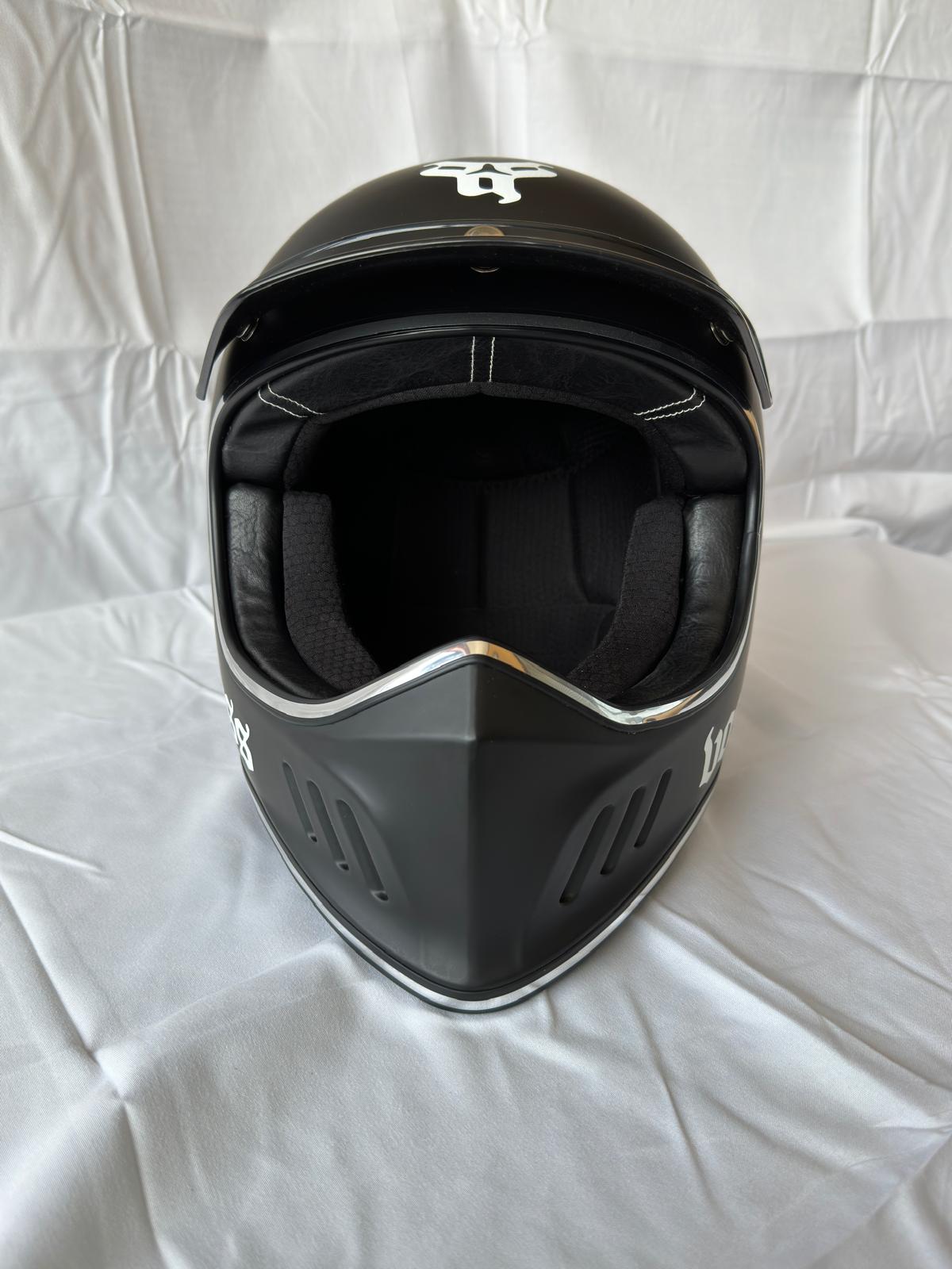 Matte Black With Design Full Face Motorcycle Helmet