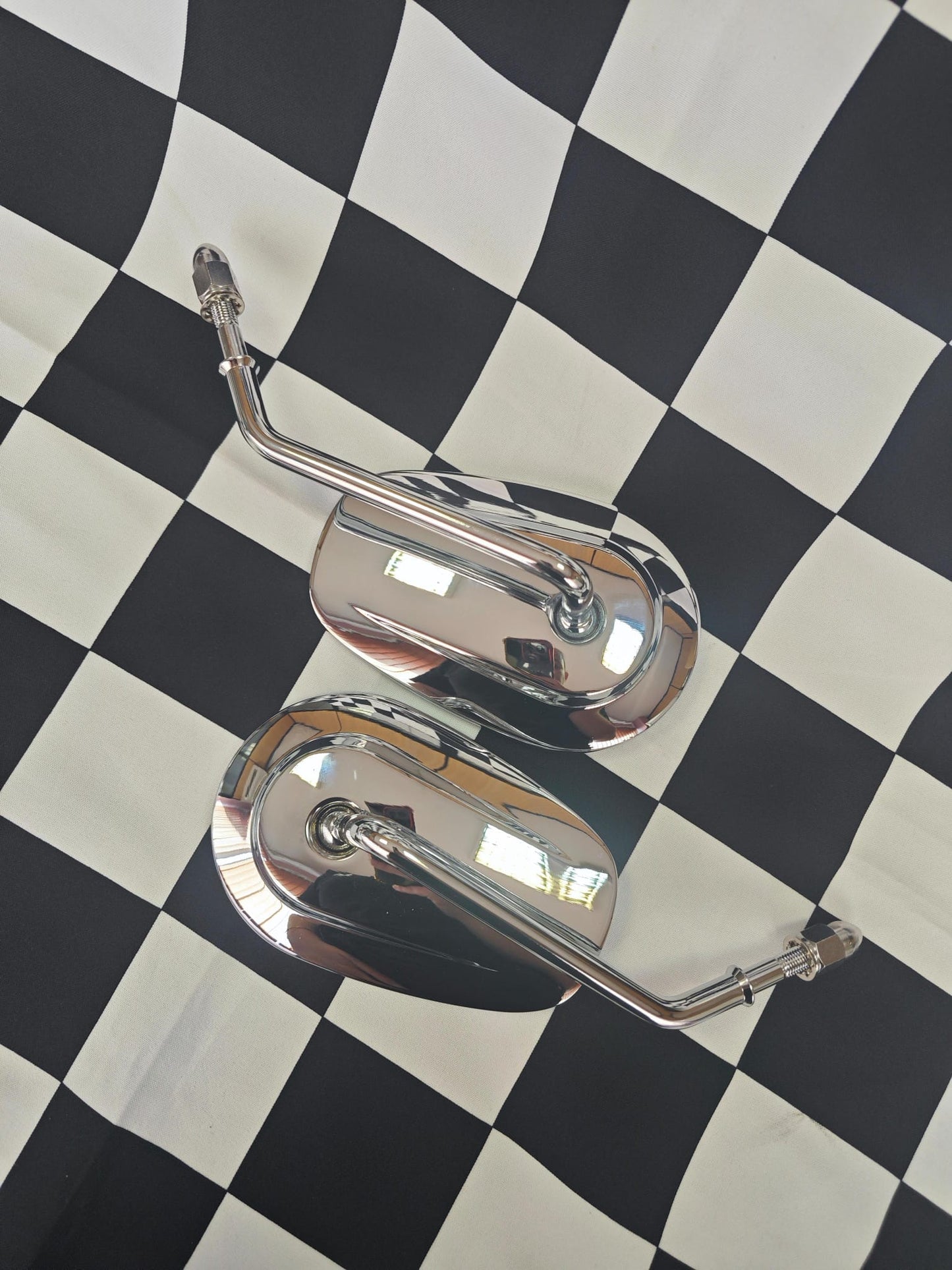 Classic Round Chrome Wing Mirrors for Harley Davidson