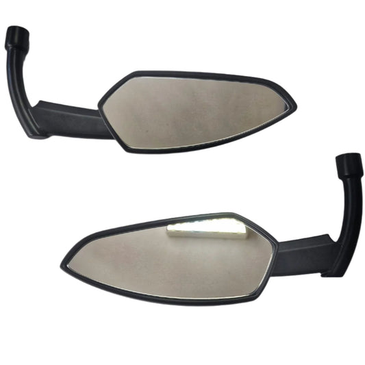 Retro Bullet Black Wing Mirrors for Harley Davidson