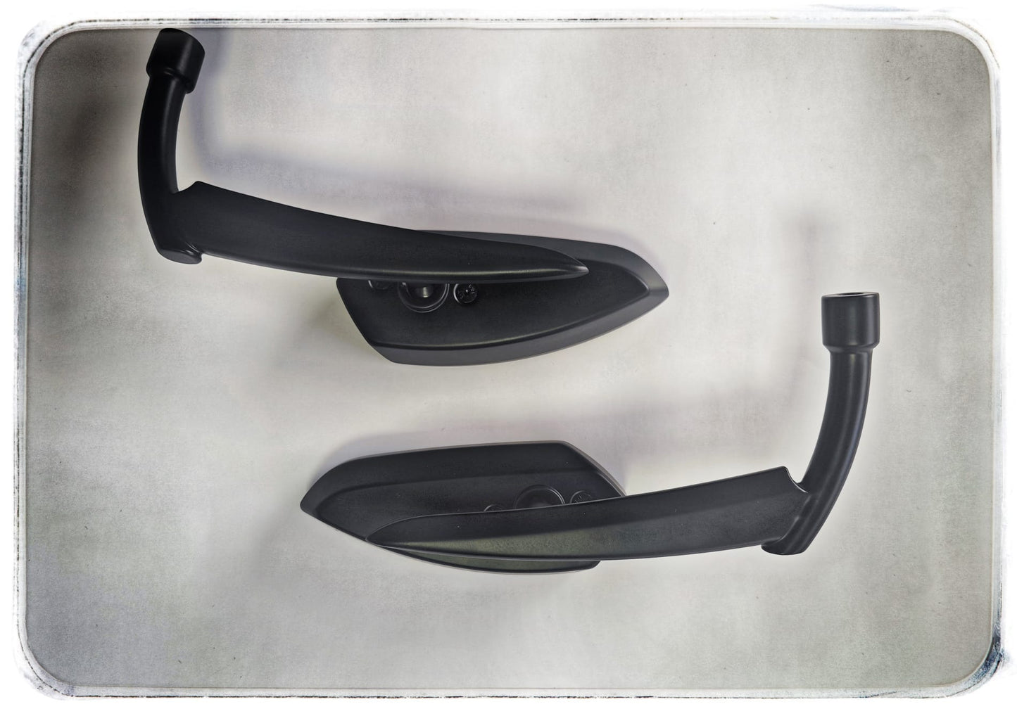 Retro Bullet Black Wing Mirrors for Harley Davidson