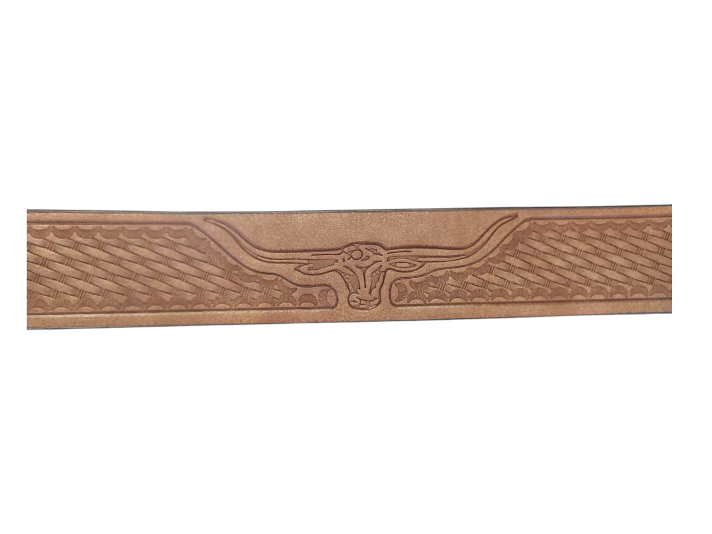 Pewter Lucky 13 Belt Buckle with Leather Belt