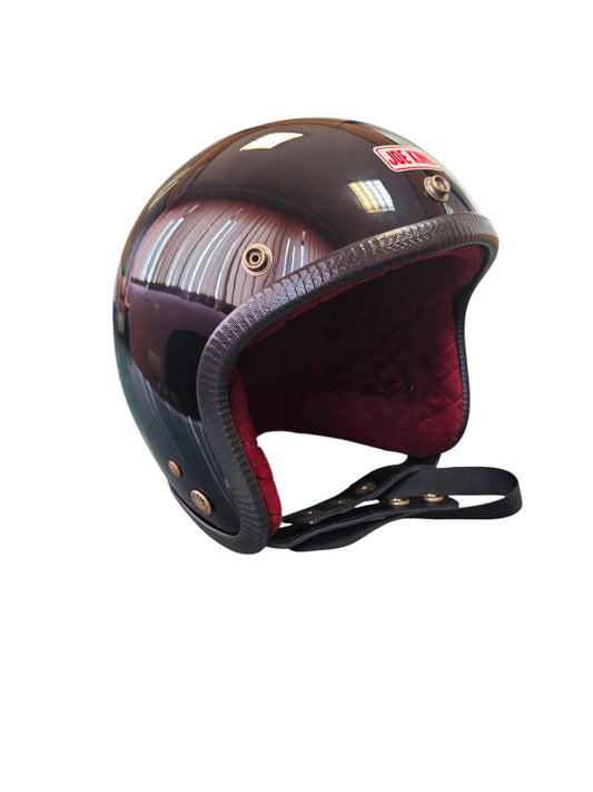 Joe King Helmet - Gloss Black / Red - XXL