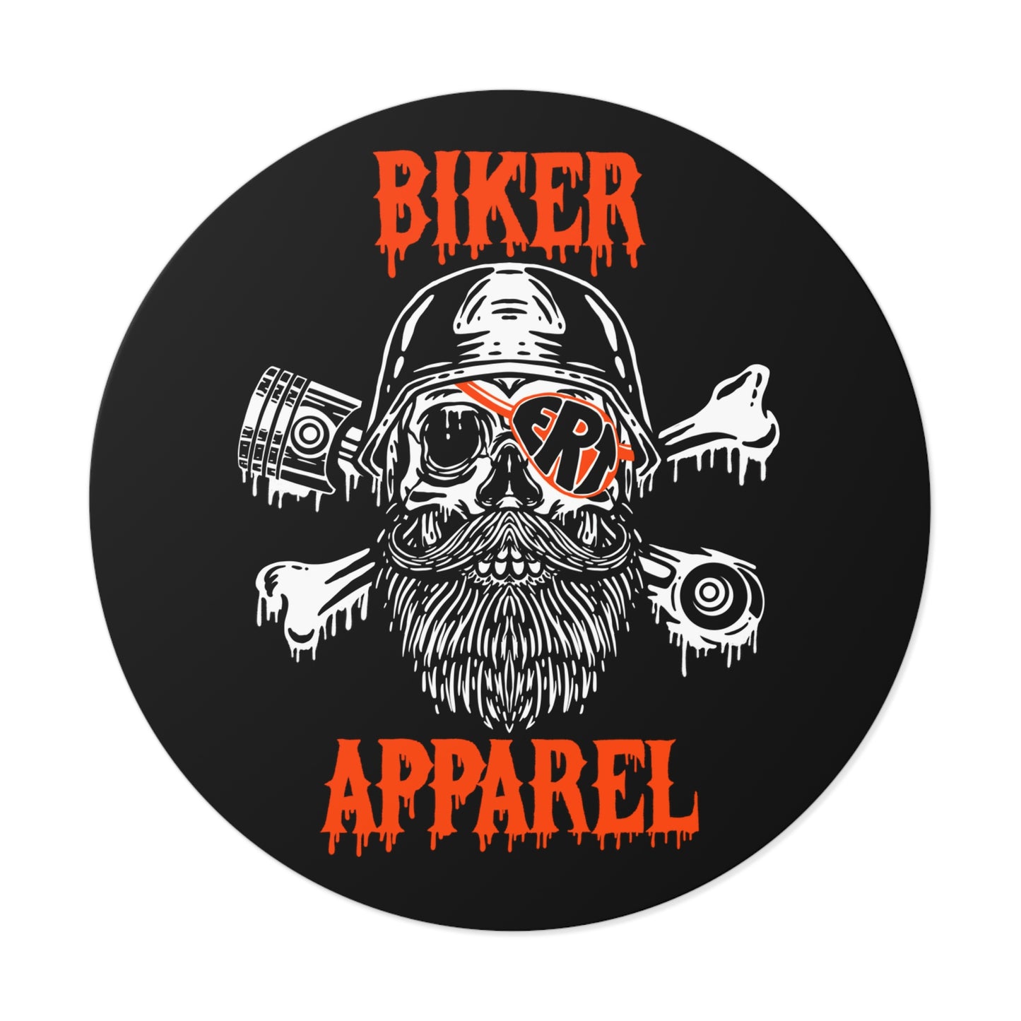 ERT - Round Vinyl Stickers – Easy Rider Tenerife