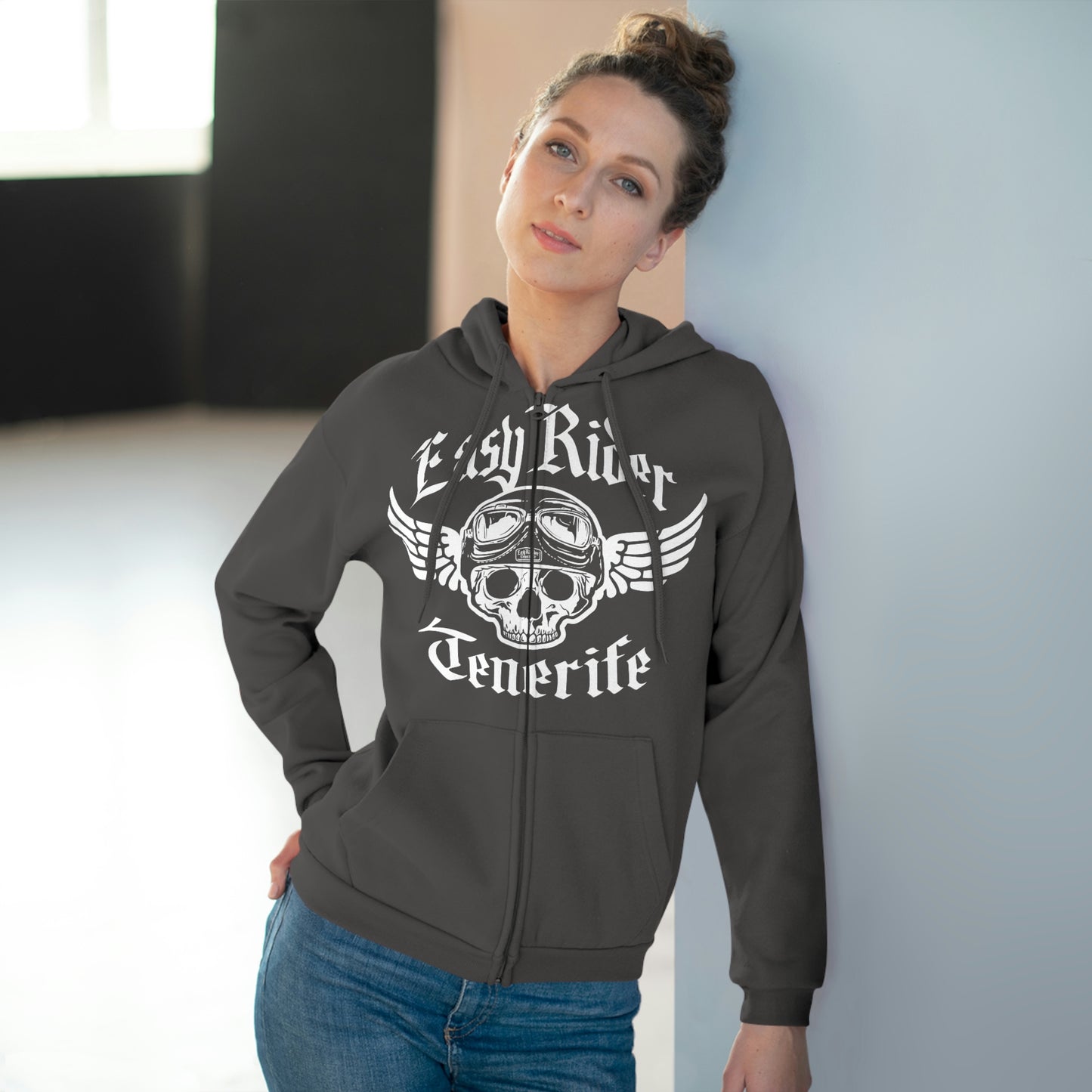 Easy Rider Tenerife - Unisex Hooded Zip Sweatshirt